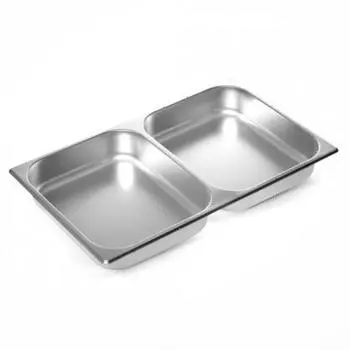 Гастроемкость двухсекционная GN 1/1-65мм 8л нерж Resto (Китай) га100