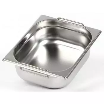 Гастроемкость GN1/2-100мм 6,5л нерж. с ручками Resto (Китай)