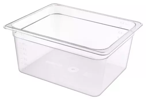 Гастроемкость GN1/2-150мм 8,9л поликарбонат прозрачная Restola | 422110801