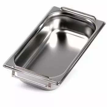 Гастроемкость GN1/3-65мм 2,4л нерж. с ручками Resto (Китай)