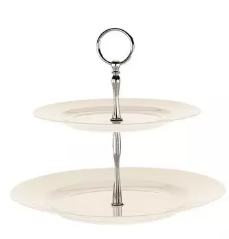 Этажерка 2 яруса Bonna RIT01KK White d=25/27см h=24,5см