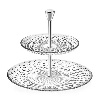 Этажерка 2 яруса, d 26/18см, h 21,8 см хр. стекло Alzatine RCR Cristalleria | 26373020106