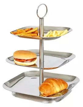 Этажерка 3-х ярусная d=20,5/23/25см нерж. MGSteel | CST11