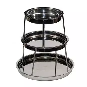Этажерка 3 яруса d 22/28/35см h35см для подачи морепродуктов нерж P.L. Proff Cuisine | SG-80646(C)