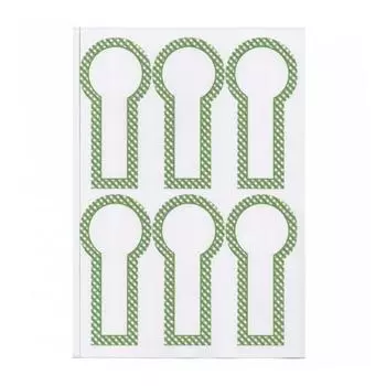 Этикетка бумажная белая, 6х12,5 см, 6 наклеек на листе А4, 100 л Garcia De Pou | 209.74