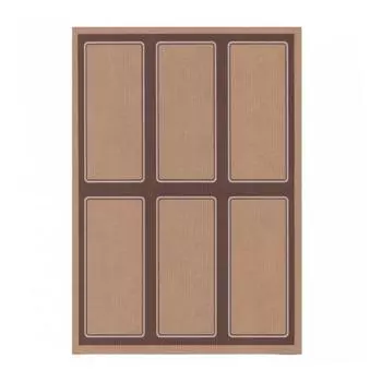 Этикетка бумажная крафт, 6,2х13,5 см, 6 наклеек на листе А4, 100 л Garcia De Pou | 209.67