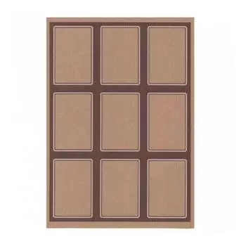 Этикетка бумажная самоклеящаяся крафт, 6,3х9 см, 9 наклеек на листе А4, 100 л Garcia De Pou | 209.65