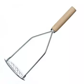 Картофелемялка 255мм нерж. с деревянной ручкой Resto (Китай) | 1254