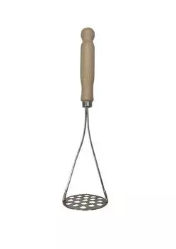 Картофелемялка 267мм нерж. с дерев. ручкой Resto (Россия) | 1352