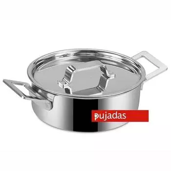 Кастрюля для подачи 8см h3,2см 150 мл круглая с крышкой нерж Pujadas | 24.600