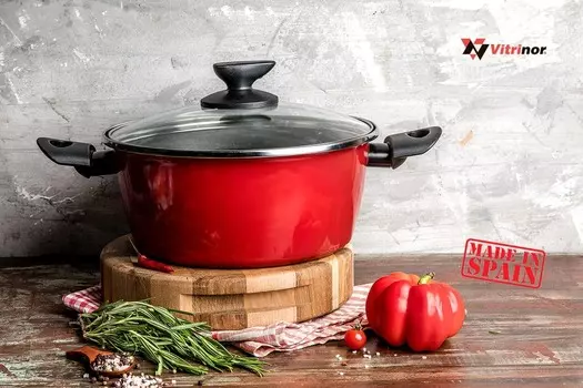 Кастрюля низкая Vitrinor V Poivre Rouge 24