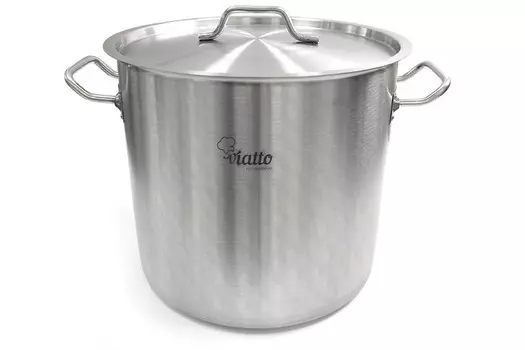Кастрюля Viatto 101332 40 л, нерж с тройным дном 400х320 мм с дв.ручками