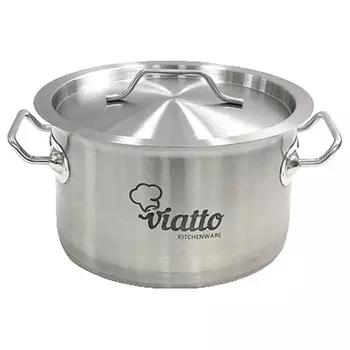 Кастрюля Viatto 101342 5л нерж с тройным дном 220х130мм