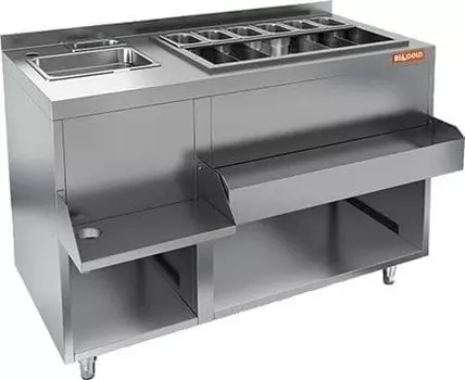 Коктейльная барная станция закрытая Hicold НБМКС-12/7БПК (без ящиков)