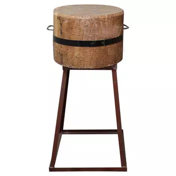 Колода разрубочная d=30-60см h=25-30см+60см сварная подставка дуб