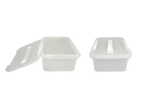 Контейнер для продуктов прямоугольный 6,0л 30*23*12см с ручкой, с белым зажимом MGSteel | 1706