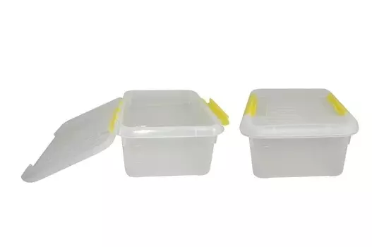 Контейнер для продуктов прямоугольный 6,0л 30*23*12см с желтым зажимом MGSteel | 1707