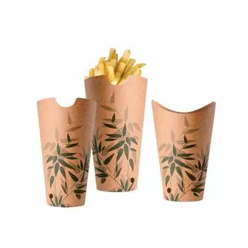 Контейнер Feel Green верт. для картофеля фри 360мл картон, 100шт Garcia De Pou | 204.38