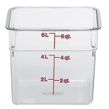 Контейнер мерный прямоугольный 5,7л поликарбонат с прозрачной крышкой Cambro | 6SFSCW 135