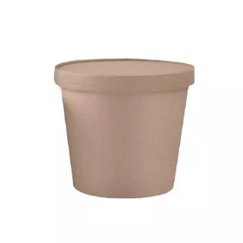 Контейнер суповой с крышкой, 480 мл, 9,8х7,5х10 см, крафт-бумага, 25 шт/уп Garcia De Pou | 212.60