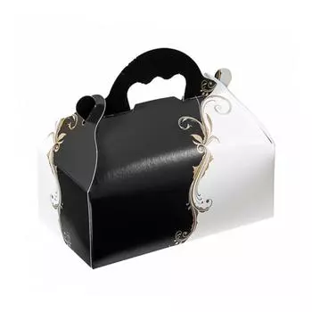 Коробка для выпечки с ручками 10х18х7 см, белая, картон Garcia De Pou | 204.77