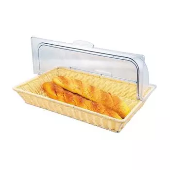 Корзина для хлеба и выкладки 53х33см h9см с крышкой ротанг бежевая P.L. Proff Cuisine | X88013-M