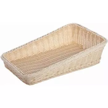 Корзина для хлеба прямоугольная 45*30*5см бежевая, пластик Resto (Китай) | 286