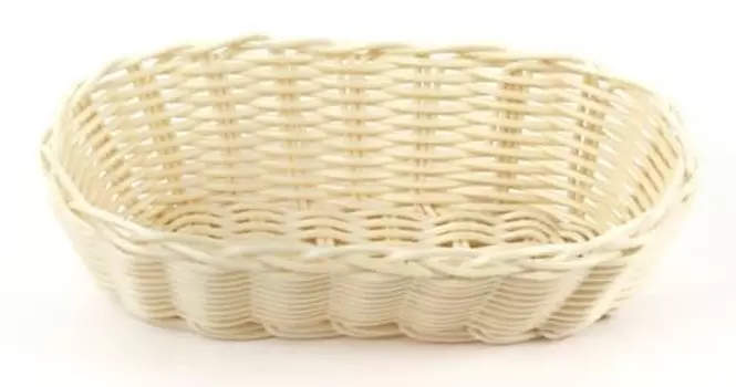 Корзинка пластиковая 220х110 мм бежевая | KT4003