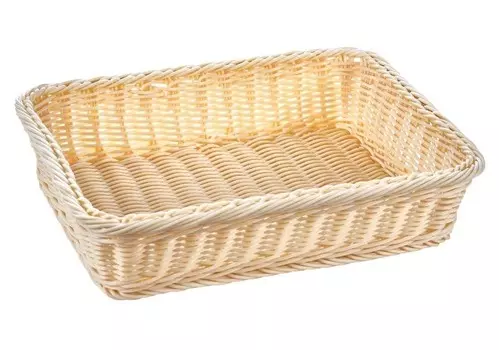 Корзинка пластиковая 360х270х90 мм бежевая | Beige 3009