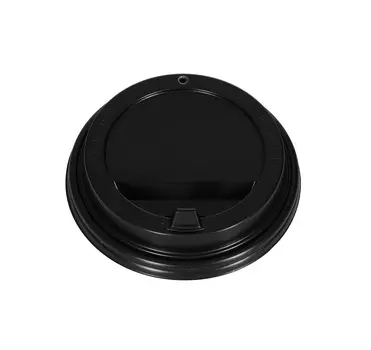 Крышка одноразовая для стакана с закрытым питейником 100 шт черная Resto ОП-091015