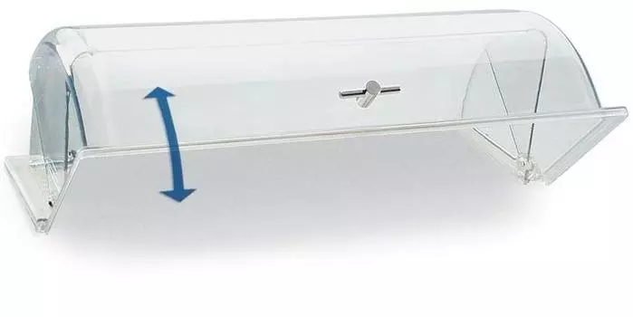 Крышка Roll-Top 53*32,5см h=17см поликарбонат, нерж. ручка APS | 11010