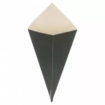 Кулек для фри/снеков Black 250г, 27х16 см 200 шт/уп, картон Garcia De Pou | 219.85