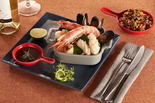 Куверт рогожка серый на 2 прибора правый Resto цвет 12 (5 шт/уп)