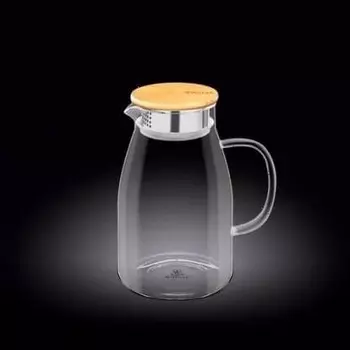 Кувшин 1,5л с крышкой + сетка нерж термостекло Wilmax | 888215