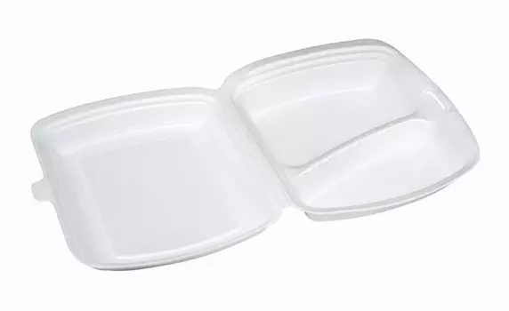 Ланч-бокс одноразовый 2-секционный 249х207х60 мм (в упаковке 100 шт.) | 160211, ОП-020914