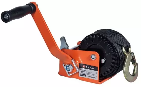 Лебедка ручная барабанная СибТаль LRB 1100 кг лента 10м