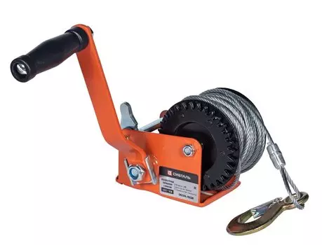 Лебедка ручная барабанная СибТаль LRB 1100 кг канат 10м