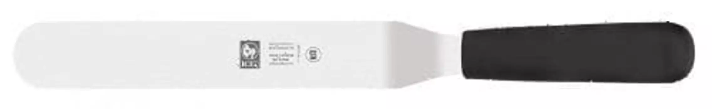 Лопатка 28,5см изогнутая (15*3см) нерж. узкая с пластик. ручкой черная Icel | 54100.6006000.150