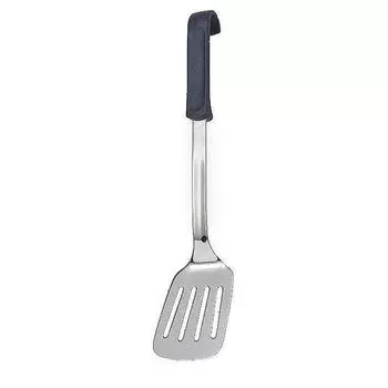 Лопатка 36см изогнутая (9*8см) нерж. широкая перф. с пласт. руч. APS | 668