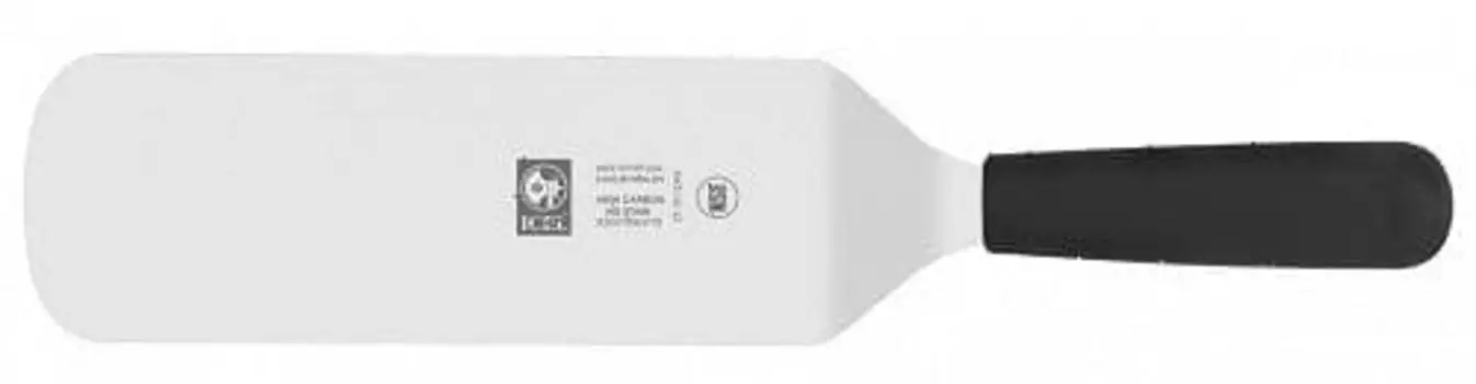 Лопатка 37см изогнутая (20*7,5см) нерж. широкая с пластик. ручкой, черная Icel | 54100.6019000.200