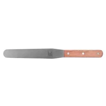 Лопатка кондитерская 20см прямая нерж с дерев. ручкой P.L. Proff Cuisine | GS-10208-200AK