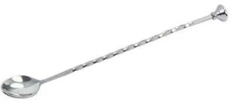 Ложка барменская с металлической кнопкой 28см нерж MGsteel нерж