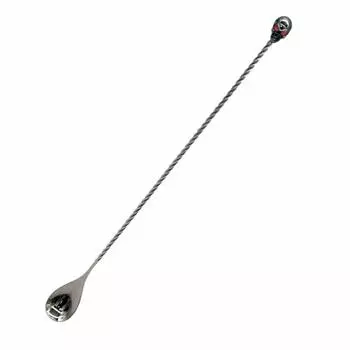 Ложка барная 43 см "Череп" нерж черный Barbossa