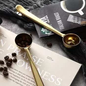 Ложка для кофе/чая с зажимом, 17,4 см, серебро