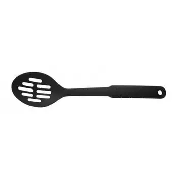 Ложка гарнирная L ручки 20см перфорированная, черный пластик Resto (Китай) | 2502