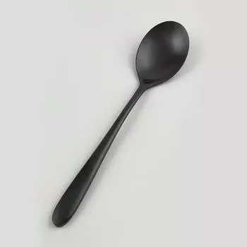 Ложка столовая 21см матовый черный PVD Alessi-Black P.L. Proff Cuisine | 1170 (81280011)