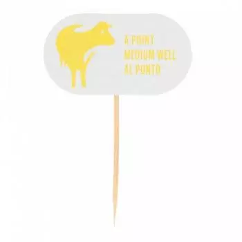 Маркировка-флажок для стейка "MEDIUM WELL" 8 см, 100 шт Garcia De Pou | 112.11