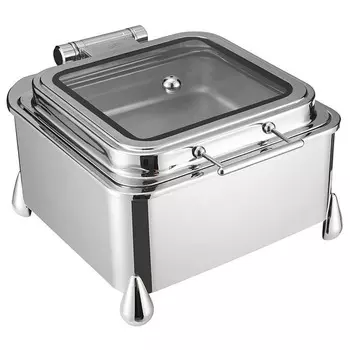 Мармит квадратный со стеклянной крышкой MACO Jade JD/0/2/6.5/DP 6,5л