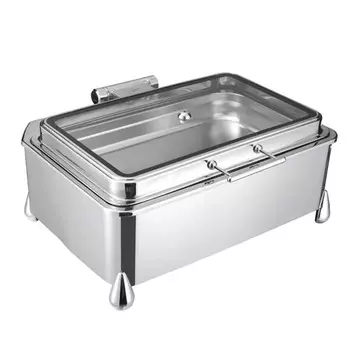 Мармит прямоугольный со стеклянной крышкой MACO Jade JD/0/1/12/DP 12л, 69x48x37см