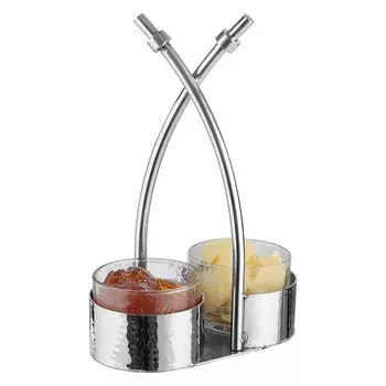 Менажница для сервировки на 2 емкости MACO SS-4454 8x21,5см